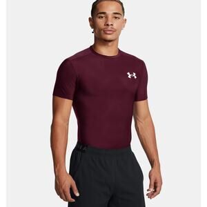 NWT Under Armour Men's HeatGear OG Compression Short Sleeve in Maroon sz XL
